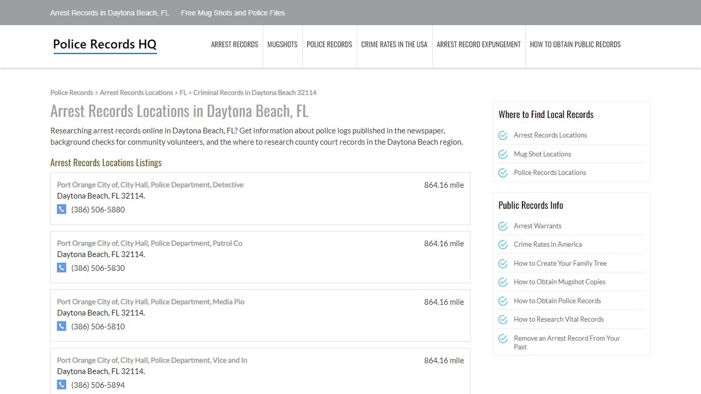 Arrest Records in Daytona Beach, FL - Free Mug Shots and Police Files